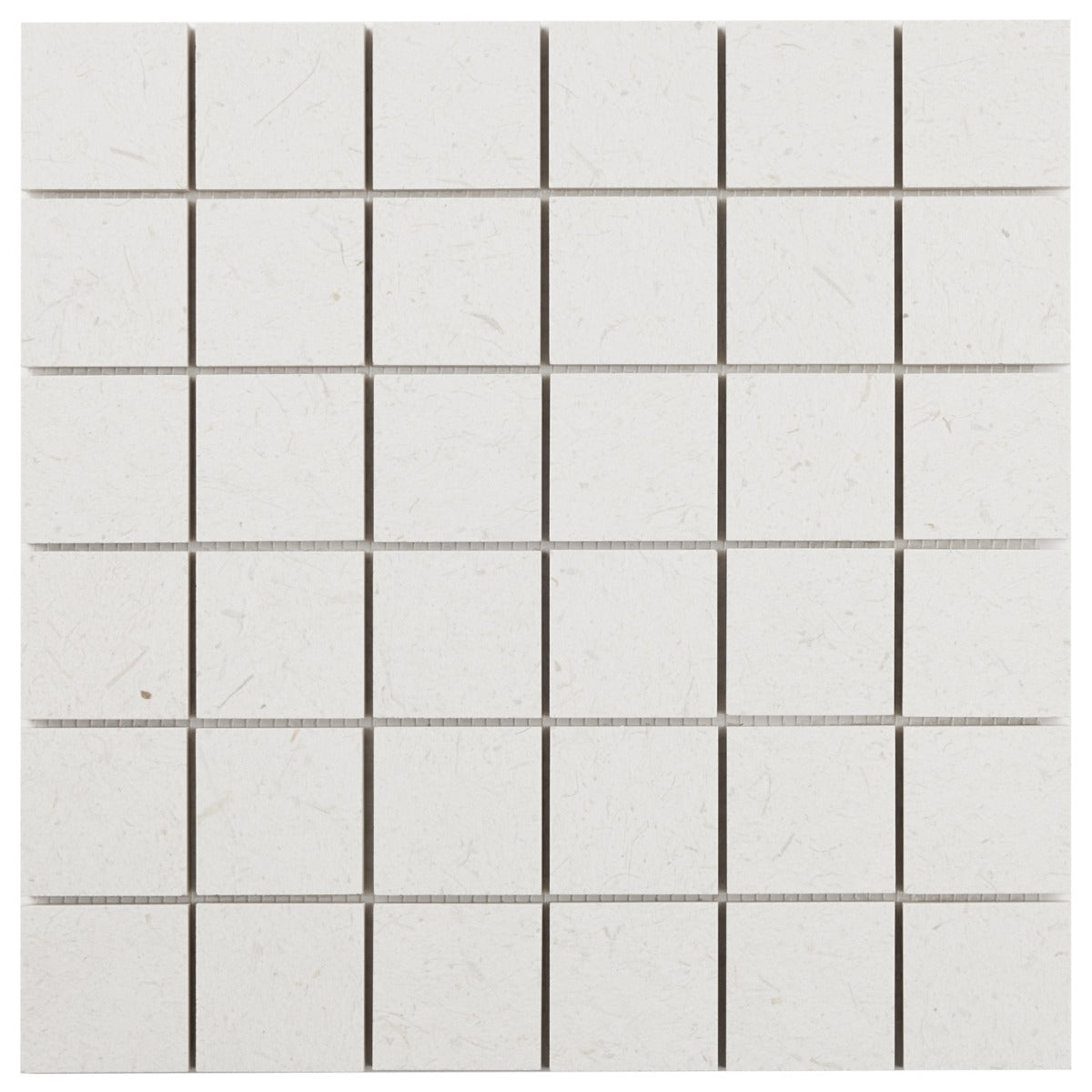 Hikari Chalk White 2x2 Matte Porcelain Mosaic Tile - Lux Tile