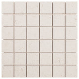 Hikari Paper Cream 2x2 Matte Mosaic Tile - Porcelain, Japandi Design