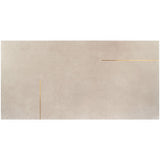 Lux Tile Lines Brass Inlay Greige 24x48 Matte Porcelain Tile