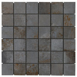 Angela Harris Flatiron Graphite Gray 2x2 Matte Porcelain Mosaic Tile