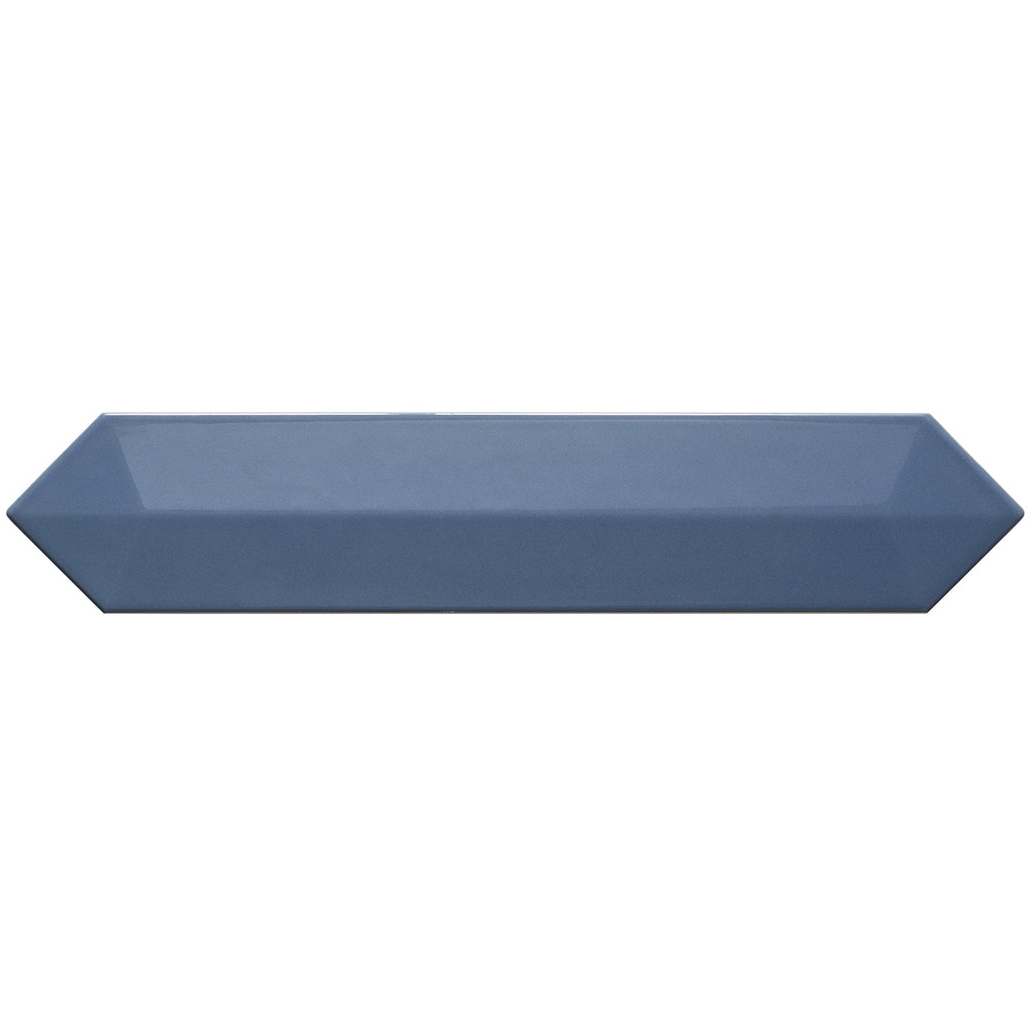 Kent Marine Blue 3D Picket Polished Ceramic Wall Tile - Lux Tile