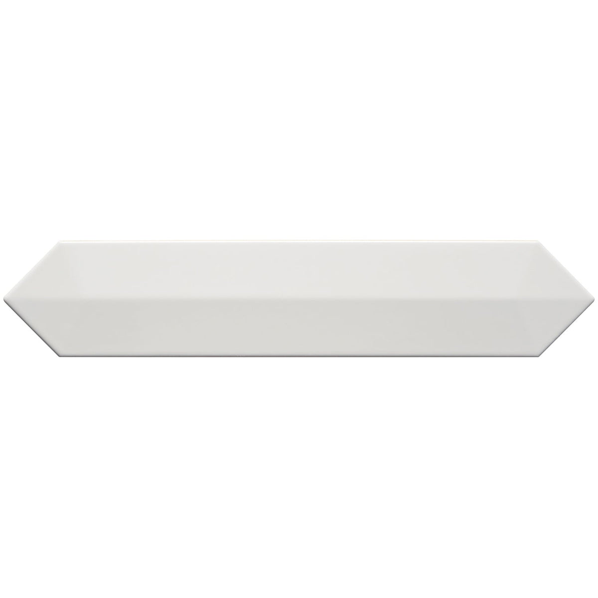 Kent White 3D Picket Polished Ceramic Wall Tile - 2x13