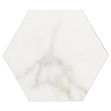 Amalfi Calacatta White 6" Hexagon Matte Porcelain Tile - Lux Tile