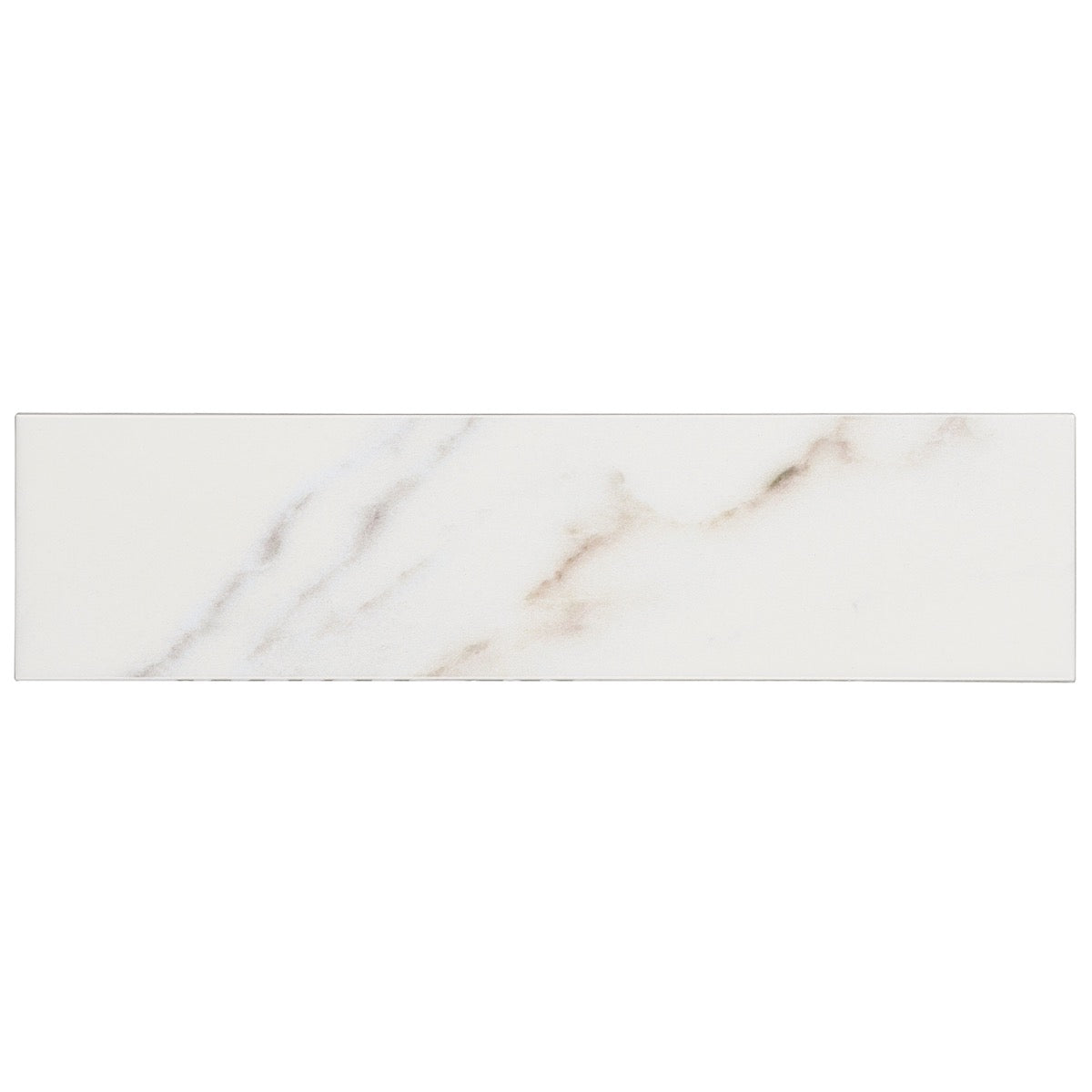 Amalfi Calacatta White 3x12 Polished Ceramic Subway Tile - Lux Tile