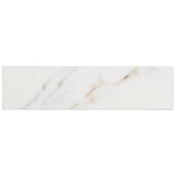 Amalfi Calacatta White 3x12 Polished Ceramic Subway Tile - Lux Tile