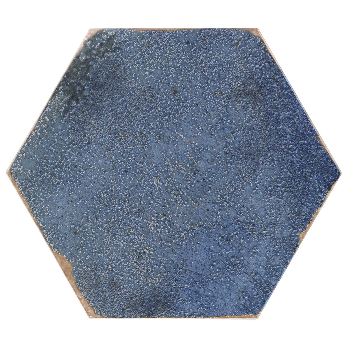 Kalay Blue 9" Hexagon Polished Porcelain Tile - Lux Tile