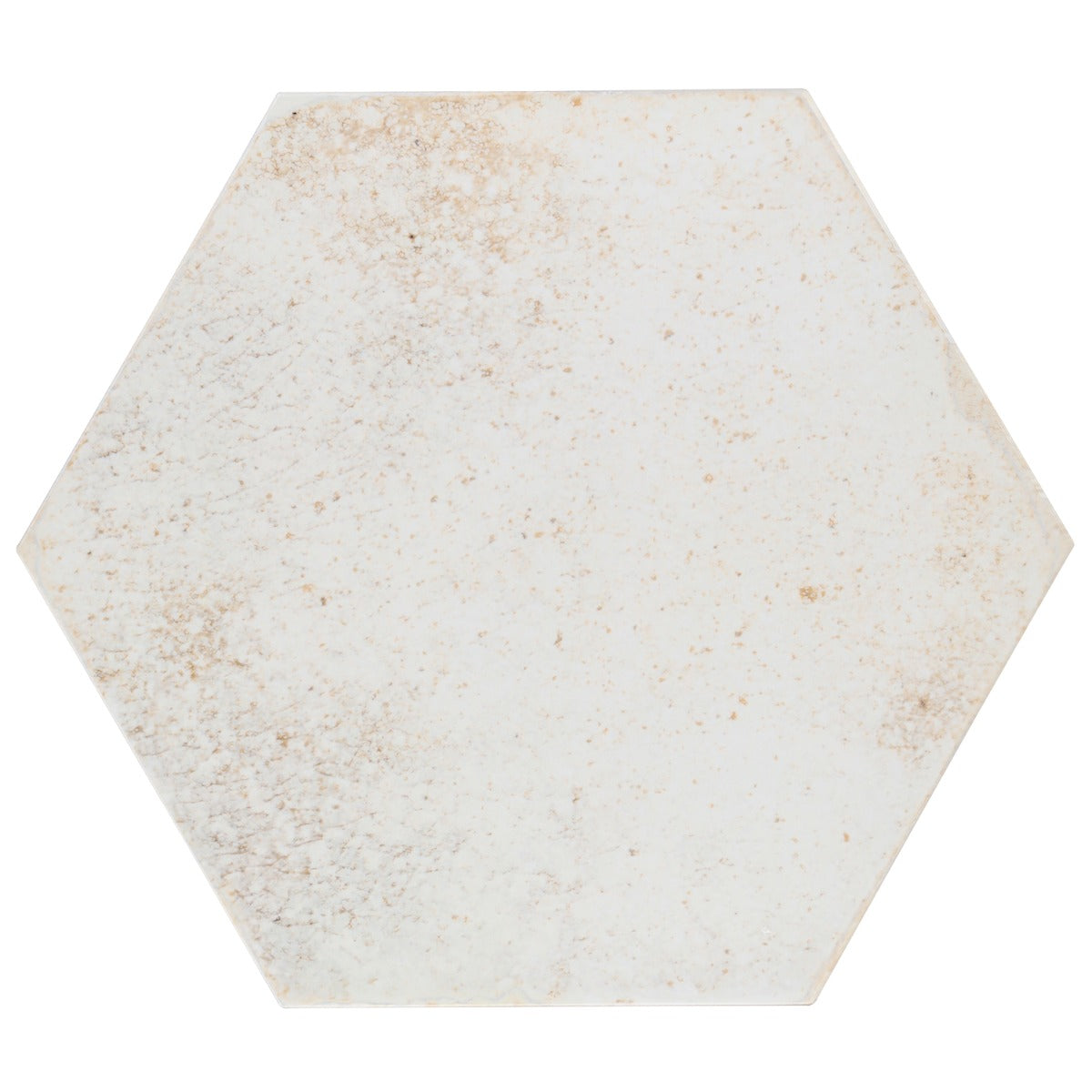 Kalay White 9" Hexagon Polished Porcelain Tile - Lux Tile