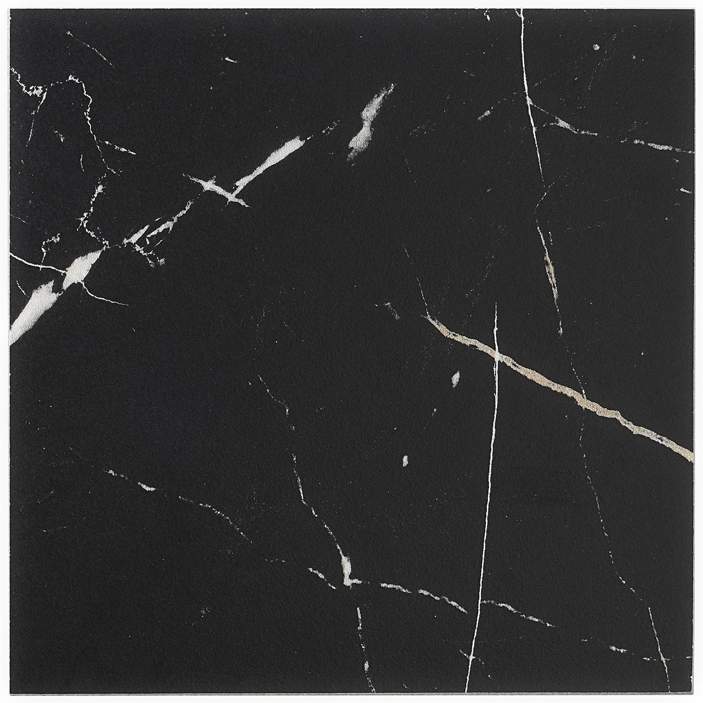 Marble Tech Port Laurent Black Matte Porcelain Tile 6x6 - Lux Tile