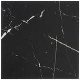 Marble Tech Port Laurent Black Matte Porcelain Tile 6x6 - Lux Tile
