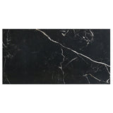 Lux Tile Marble Tech Port Laurent Black 12x24 Polished Porcelain Tile