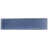 Stacy Garcia ArtBlock Fluted Denim Blue 4x16 Glossy Porcelain Tile
