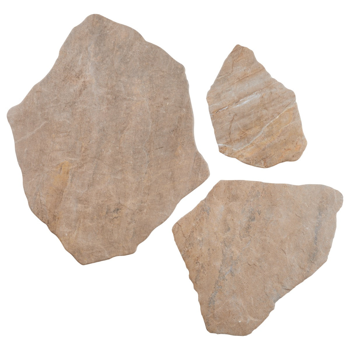 Pathstone Taupe Textured Matte Porcelain Flagstone Tile - Lux Tile
