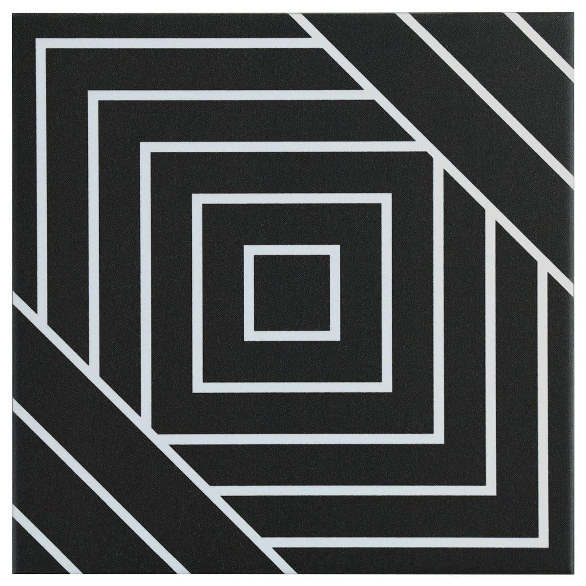 B2W Black & White Matte Porcelain Tile 8x8 - Lux Tile