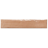 Lux Tile Paint Terracotta Brown 3x16 Glossy Porcelain Subway Tile