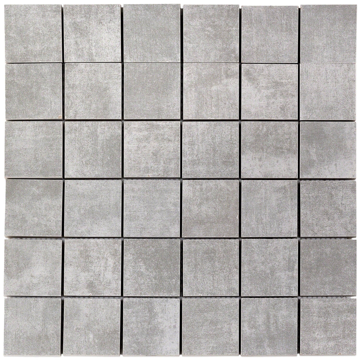Lux Tile Cement Grigio Gray 2x2 Matte Porcelain Mosaic Tile