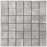 Lux Tile Cement Grigio Gray 2x2 Matte Porcelain Mosaic Tile