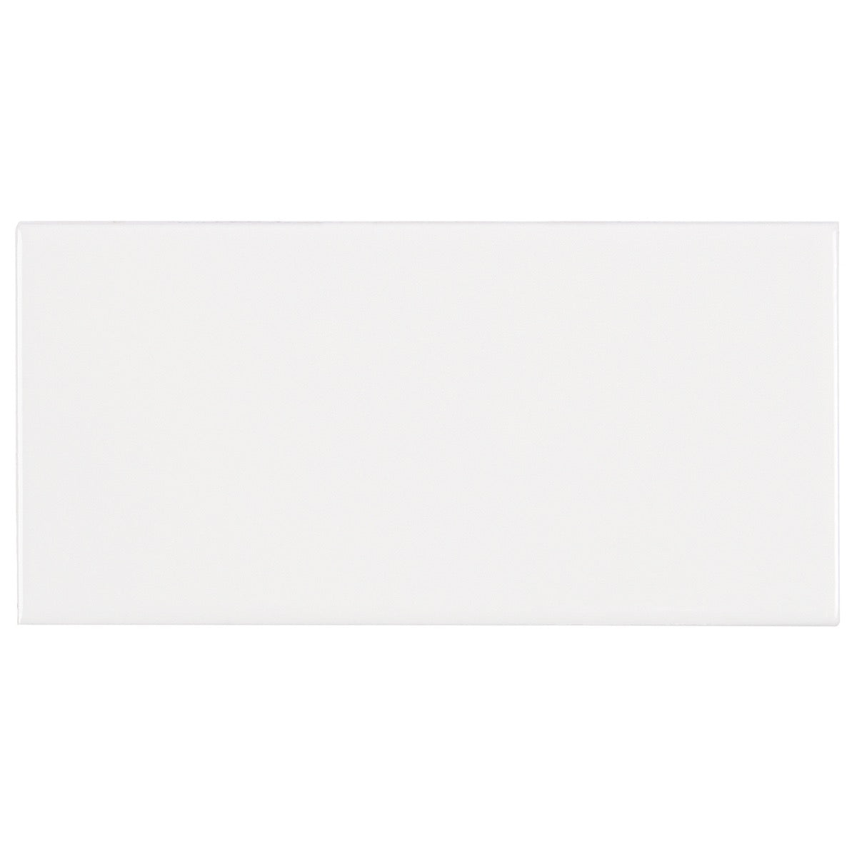 Basic White 3x6 Polished Ceramic Subway Wall Tile