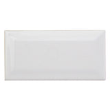 Tilebar Basic White 3x6 Beveled Polished Ceramic Subway Wall Tile