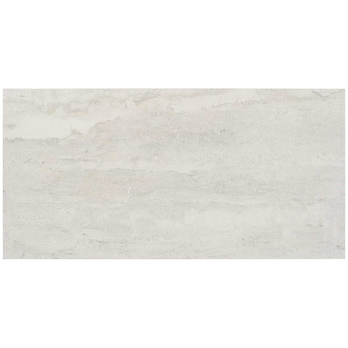 Basic Travertine Cotton White 12x24 Matte Porcelain Tile - Lux Tile