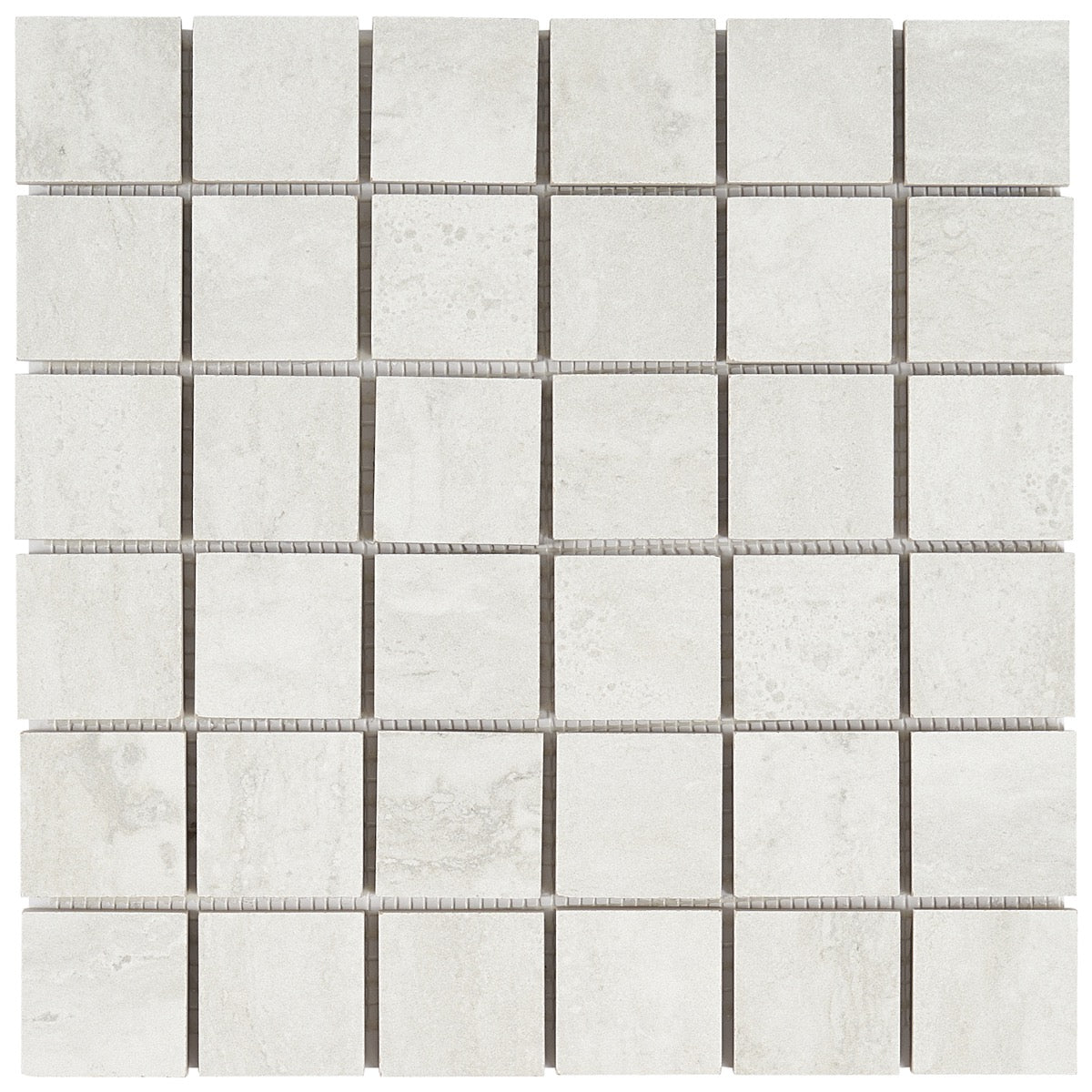 Basic Travertine Cotton White 2x2 Matte Porcelain Mosaic Tile