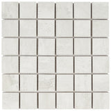 Basic Travertine Cotton White 2x2 Matte Porcelain Mosaic Tile