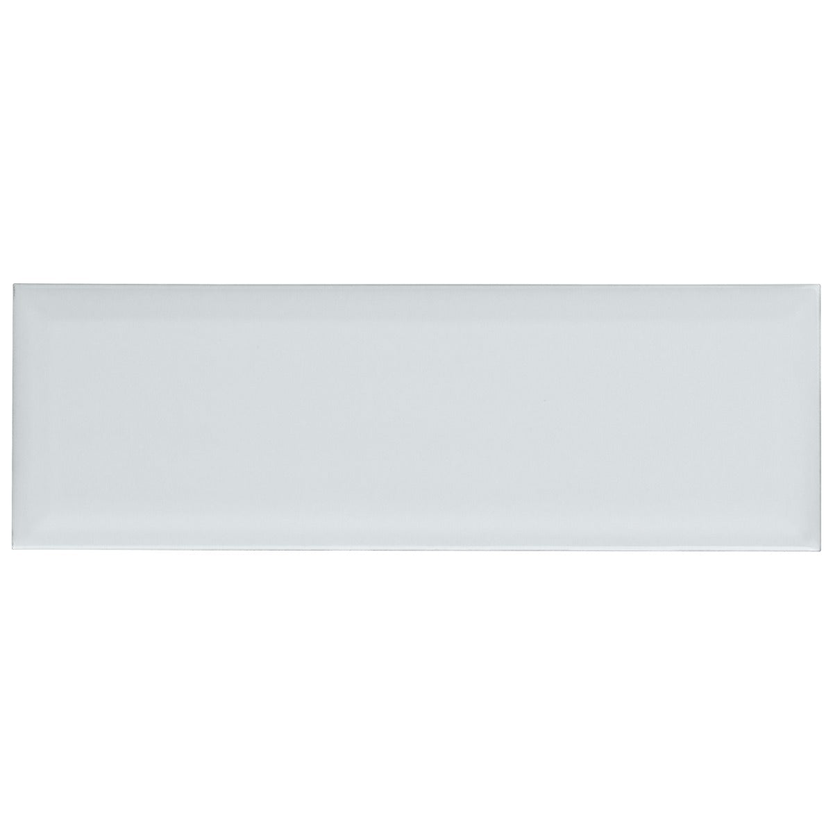 Lux Tile Rise Ice Blue 4x12 Beveled Glossy Ceramic Subway Tile