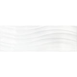 Gentle Waves White 12x36 Polished Ceramic Wall Tile