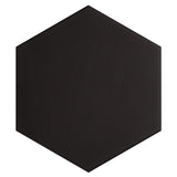SymetroHex Black Matte Porcelain Tile - 10" Hexagon