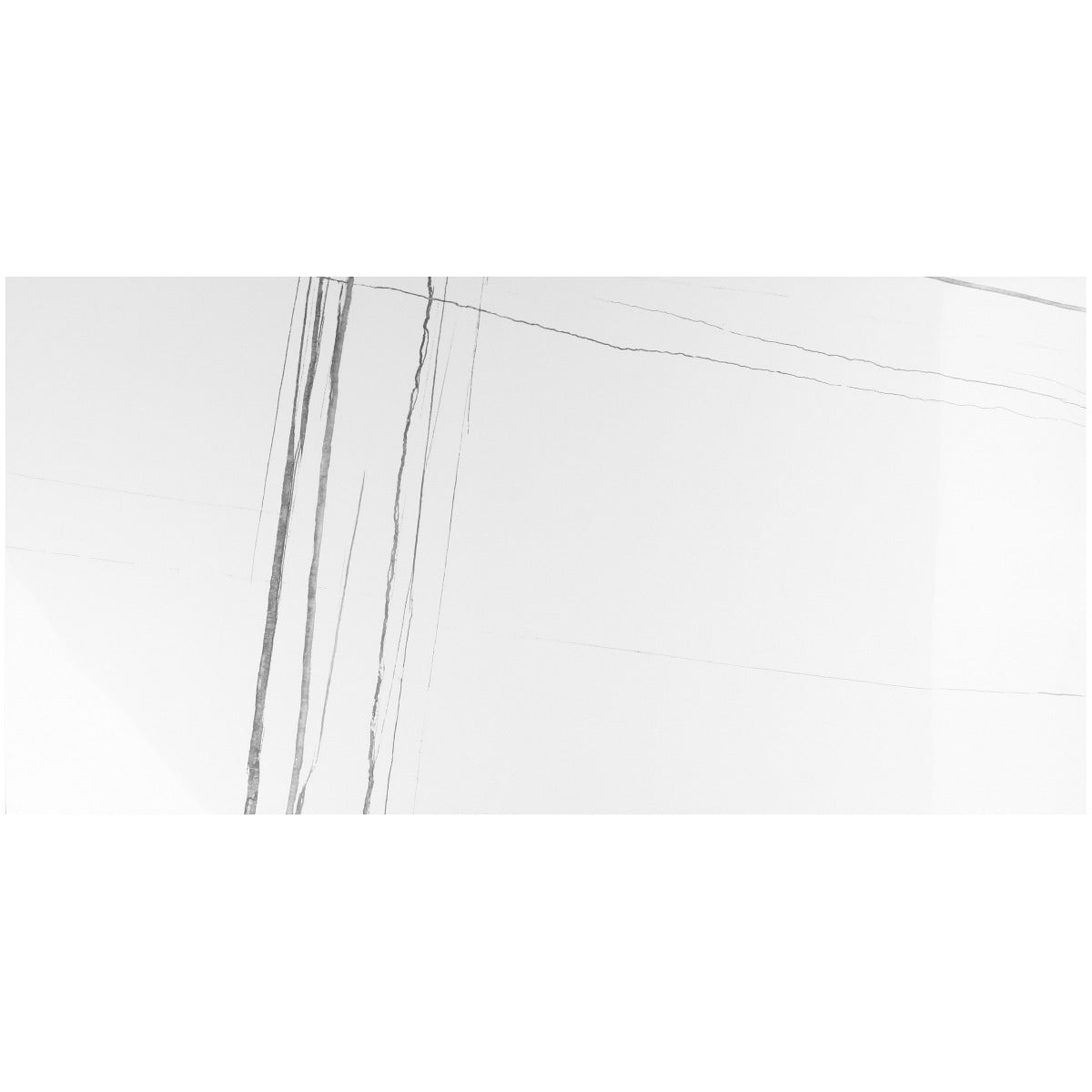 Minera Sahara Blanco White 24x48 Polished Porcelain Tile - Lux Tile
