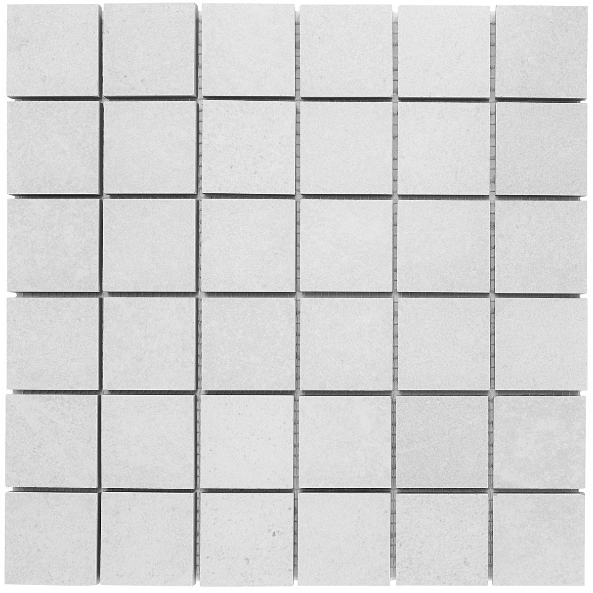 Fordham Bianco Matte Porcelain Mosaic Tile 2x2 - Durable and Elegant