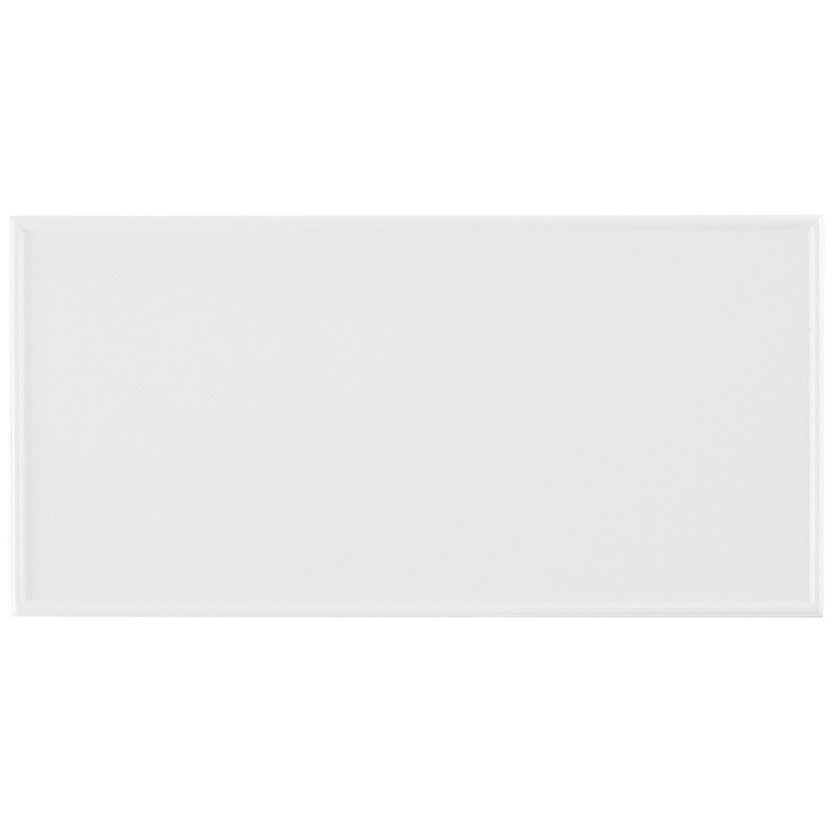 Stacy Garcia Maddox Frame White 4x8 Matte Ceramic Subway Tile