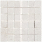 Bronx White Matte Porcelain Mosaic Tile - 2x2 Inches