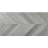 Sculpt Gray Chevron 24x48 Natural Porcelain Tile