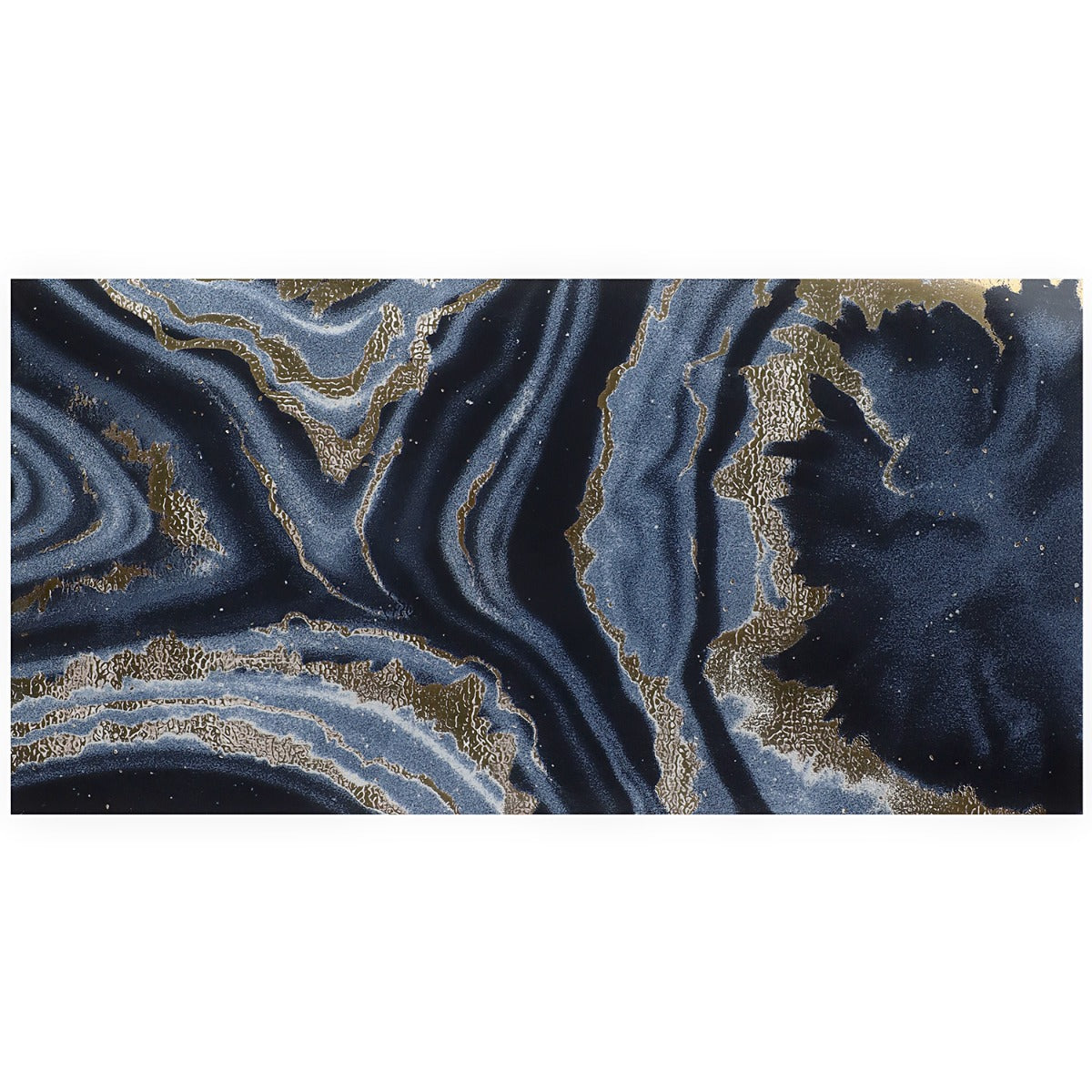 Tilebar Agate Art Night Black 24x48 Polished Porcelain Tile