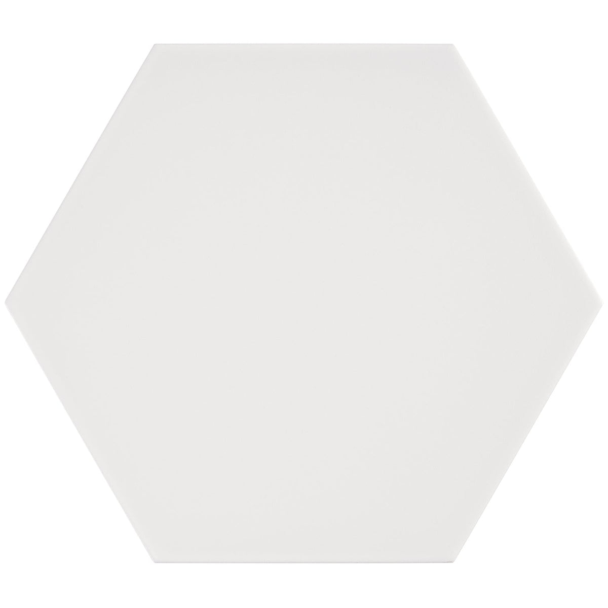 HexArt Blanco White Matte Porcelain Tile - 8" Hexagon