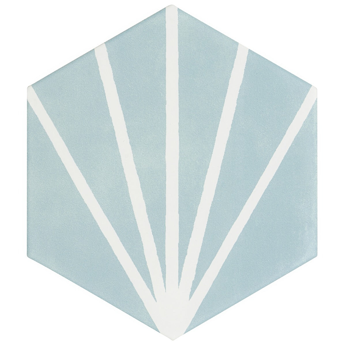 HexArt Deco Turquoise 8" Hexagon Matte Porcelain Tile - Lux Tile