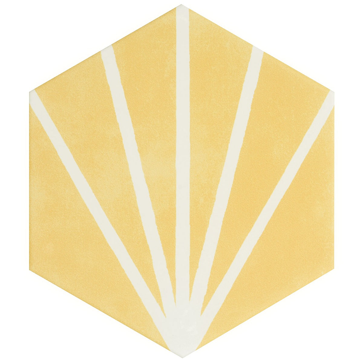 HexArt Deco Yellow 8" Hexagon Matte Porcelain Tile by Lux Tile