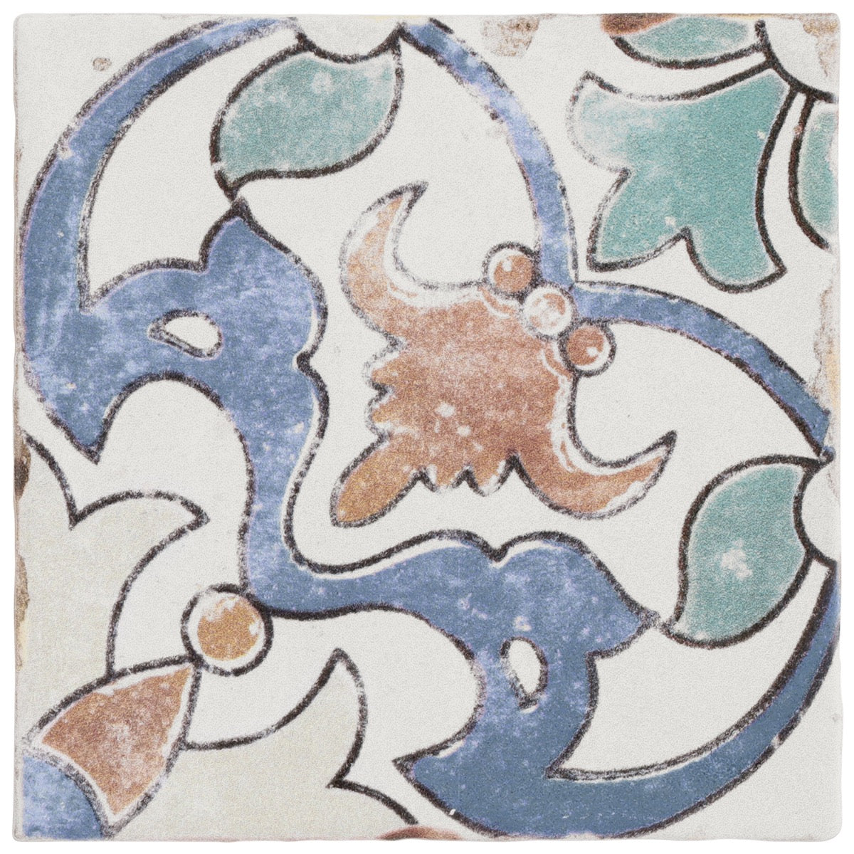 Paula Purroy Talia Fiesta Multicolor 5x5 Matte Ceramic Tile