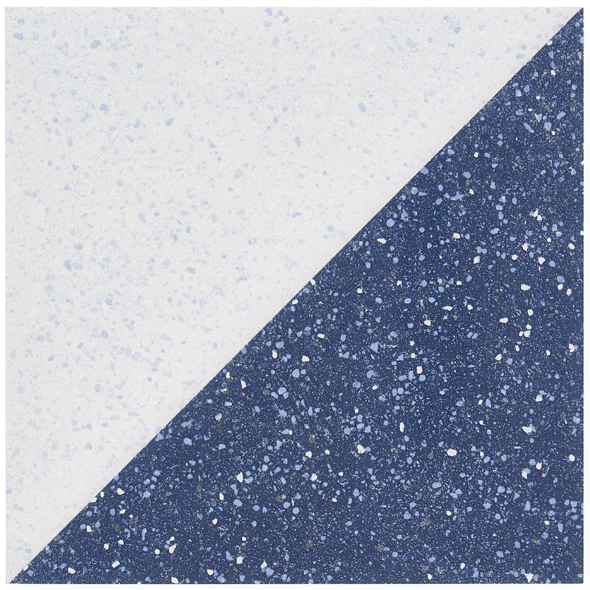 Art Geo Terrazzo Dos Blue 8x8 Matte Porcelain Tile by Elizabeth Sutton