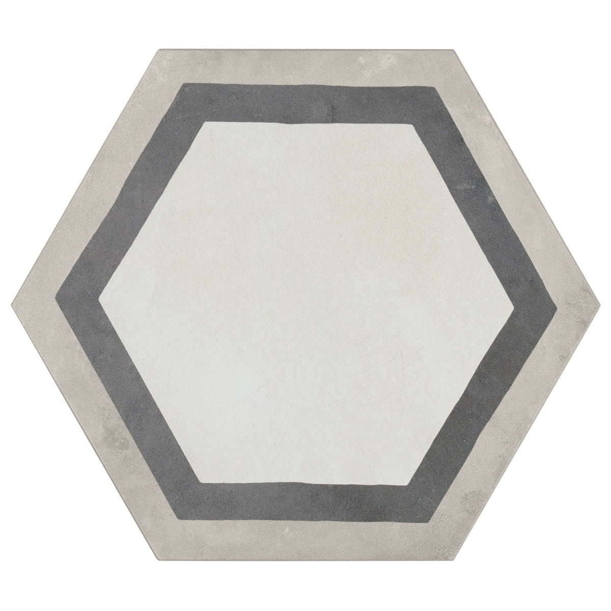 Ava Deco Sabbia Charcoal Gray 8" Hexagon Matte Porcelain Tile