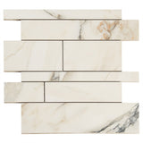 Dreamstone Calacatta Rustico Beige Railroad Matte Porcelain Mosaic Tile