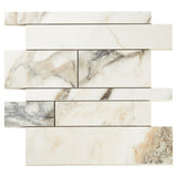 Dreamstone Calacatta Rustico Polished Porcelain Mosaic Tile