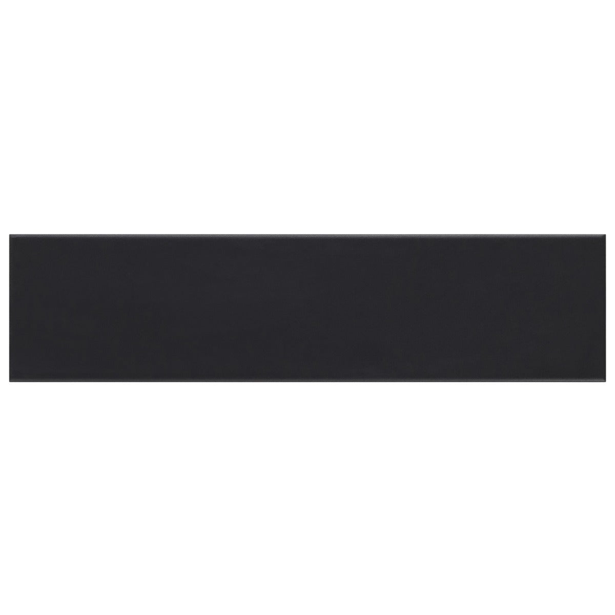 Roller Black Matte Porcelain Subway Tile - 3x11 Inch