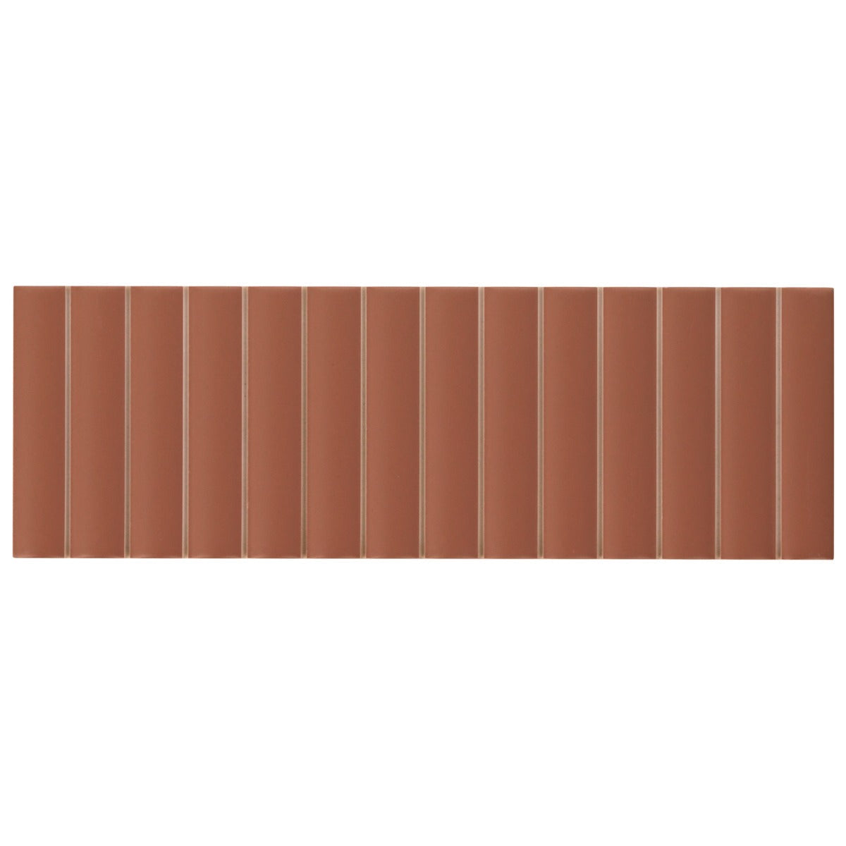Roller Ribbed Terracotta 4x12 3D Matte Fluted Ceramic Tile