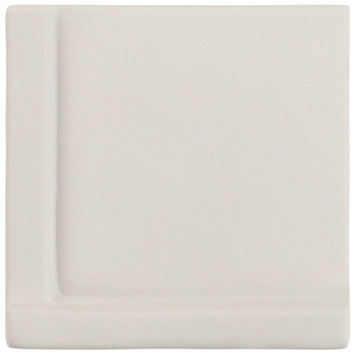 Roller Cross White 4x4 Handmade Matte Ceramic Tile - Lux Tile