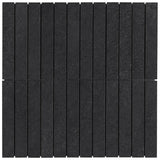 Era Charcoal Black 1x6 Stacked Matte Porcelain Mosaic Tile - Durable Limestone Look