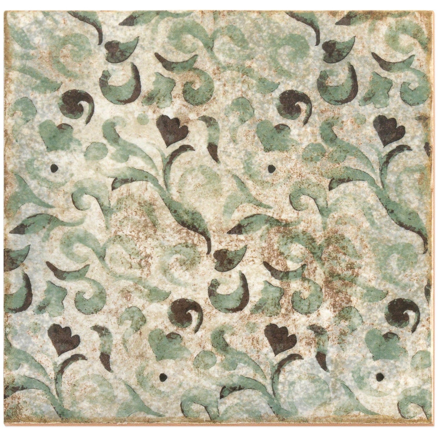 Angela Harris Savona Green 8x8 Polished Ceramic Wall Tile