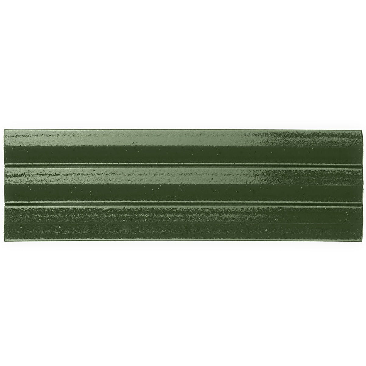 Lux Tile Ponto Verde Green 5x16 3D Polished Porcelain Wall Tile