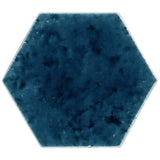 Breeze Ocean Blue 4.5" Hexagon Crackled Glossy Porcelain Tile by Lux Tile