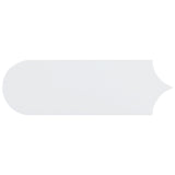 Parry White 3x8 Fishscale Glossy Ceramic Wall Tile - Tilebar